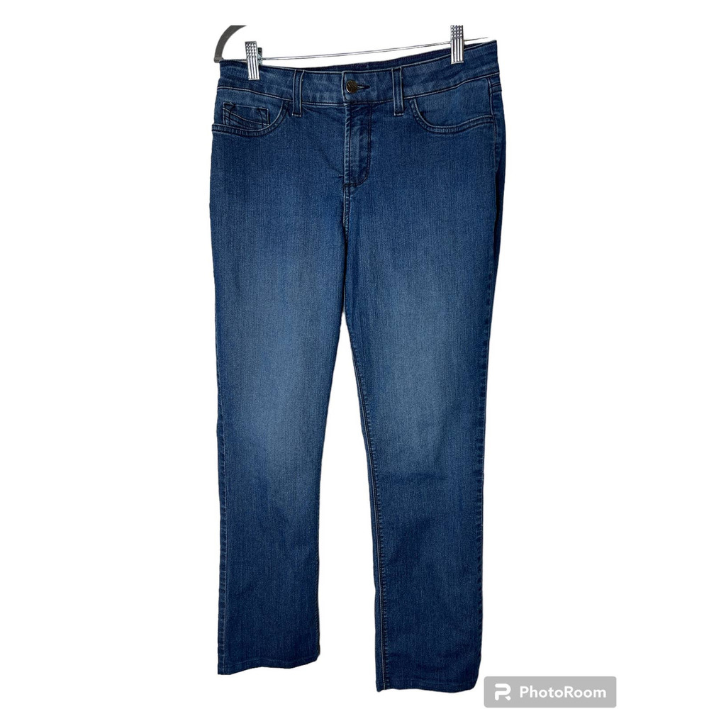 NYDJ Marilyn Straight Jean Medium Wash Size 12